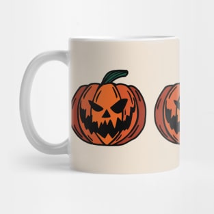 Pumpkin Fall Horror Pumpkin Face Spooky Season Halloween Mug